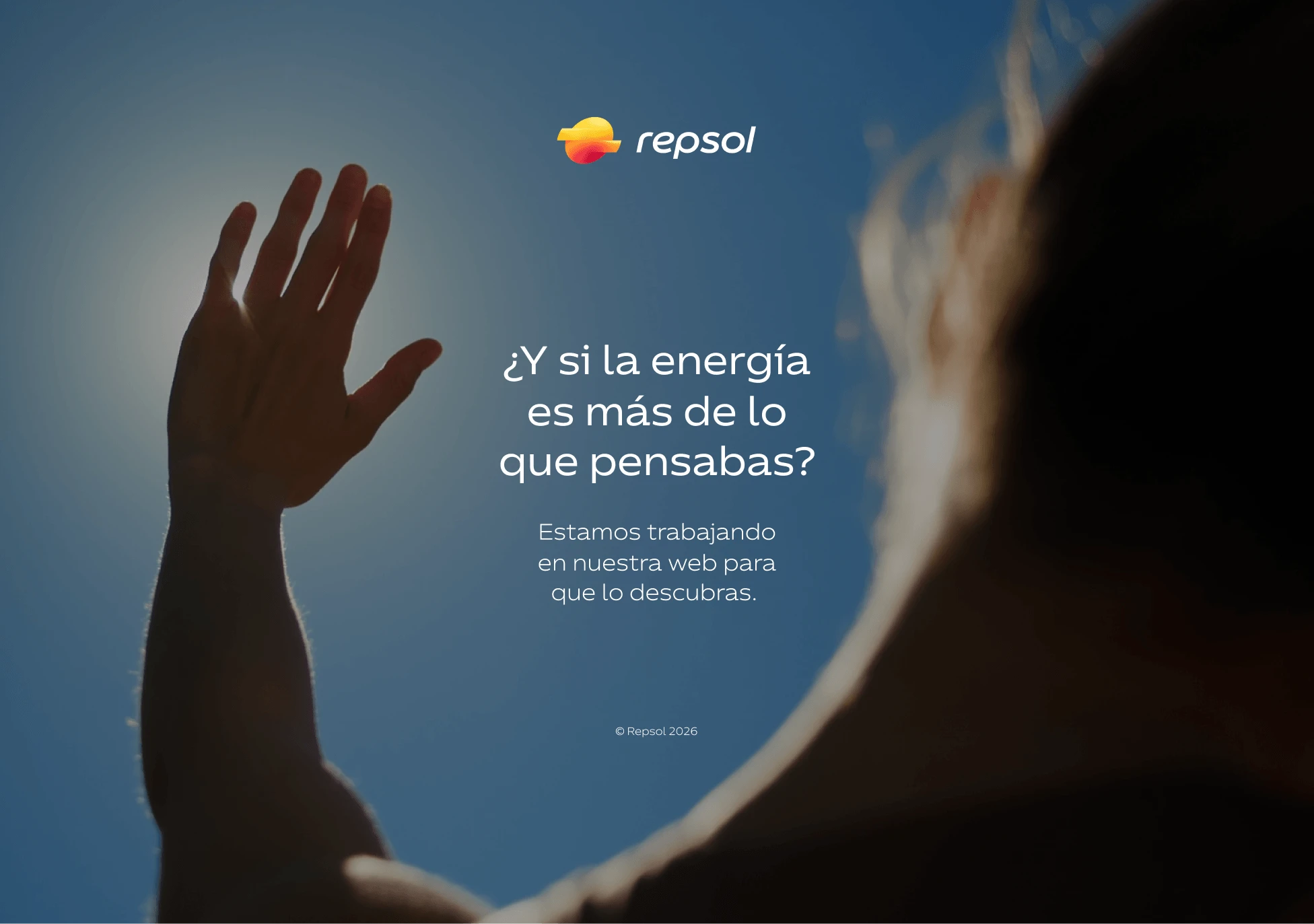 Repsol creative featuring a person in the sun and the headline “What if energy is more than you thought?”
